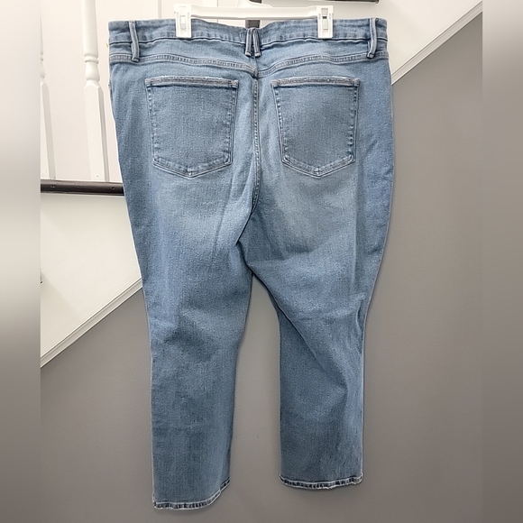 Good American Women’s Size 20 Blue Good Waist High Rise Distressed Jeans Stretch - Picture 3 of 5